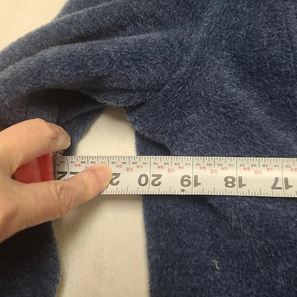 Lands' End Wool Blend Peacoat Blazer Blue Jacket, Women's Size Medium - Picture 4 of 10